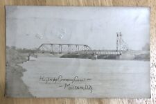 1909 Massena NY Canal Bridge RPPC Postcard picture