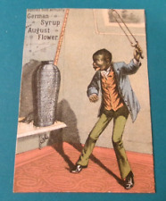 ANTIQUE VICTORIAN TRADE CARD BLACK AMERICANA GERMAN SYRUP NEWPORT VERMONT picture