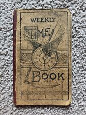 Antique 1910's Time Work Log Hourly Wage Book North Carolina Farming History picture