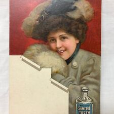 Vintage Miss Sanitol Advertising Postcard Sanitol Tooth Powder picture