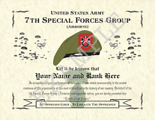 7th Special Forces Group (A) Personalized Art Print 8.5 x 11 (JUMP) picture