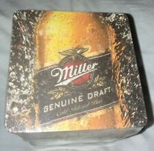 Pack of 100 MILLER GENUINE DRAFT Bar Coaster 4 inch by 4 inch 2-sided NEW Sealed picture