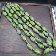 Amazing Vintage Gabri African Style Eyes Glass beads necklace picture