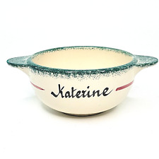 Vintage Bayeux French Souvenir Serving Dish Bowl Katerine Name Gift picture
