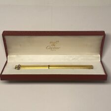 Vintage Must de Cartier Vendome Trinity Oval Gold Plated Fountain Pen in Box picture