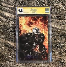 King In Black #1 CGC 9.8 Signed By Clayton Crain Virgin Variant Marvel 2021 picture