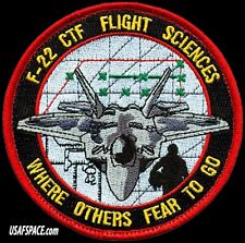 USAF 411TH FLIGHT TEST SQ -F-22 COMBINED TEST FORCE-FLIGHT SCIENCES-VEL PATCH picture