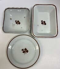 Antique Royalstone China Tea Leaf England Alfred Meakin 2 Bowls Plate As Is READ picture