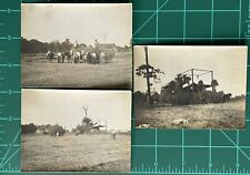 Vintage Photograph Snapshot Black White Sepia Farming Gathering Hay picture