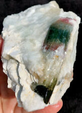 516g Natural Watermelon Color Tourmaline Crystal Ice Transparent Specimen ia8674 picture