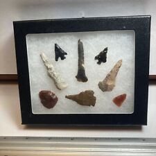 Lot of  Authentic Oregon collection, Native American Arrowheads Framed picture