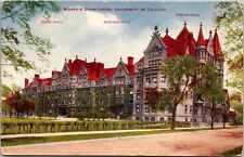 Chicago, IL Women's Dormitories University of Chicago Postcard c. 1911 picture