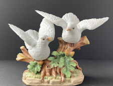 Yamakuni China Hand Crafted in Japan Porcelain DOVES Rare Figurine Birds picture