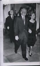 1963 Wire Photo Justice William O. Douglas and Mrs. Douglas at the White House picture