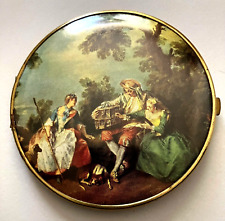 Vintage Double Mirrored Compact - Victorian Scene picture