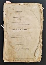 1830 antique DANIEL WEBSTER SPEECH Hayne sc Book tariff constitution land picture