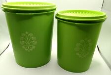 ViTG Apple Green Tupperware Containers Large Eight Medium Six Cup Sunburst Tops picture