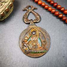 Gandhanra Vintage Tibetan Buddhist Calendar Badge, Guru Rinpoche Amulet, SIPAHO picture