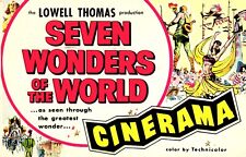 Postcard seven wonders of the world Cinerama movie poster picture