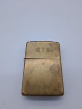 Vintage 1997 Solid Brass Zippo Lighter Stamped Initials GTS picture