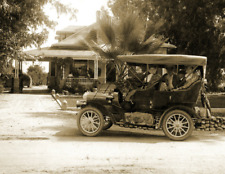 1900-1910 Family in Their Car, Covina, CA Old Photo 8.5