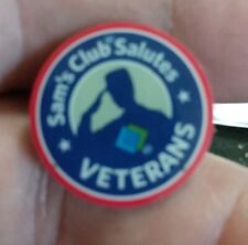 Vintage Sam's Club Salutes Veterans Lapel Pin Jacket Pinback picture