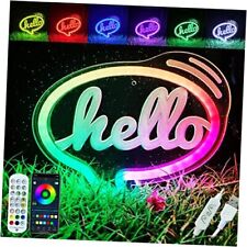  Dimmable Neon Light Signs, Neon Lights with APP & Hello Bubble Message Box picture