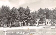 Houghton Lake MI Back At Circle K Court Cabins For Supper & Rest RPPC 1947 picture