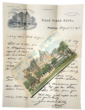 1913 Place Viger Hotel Montreal Canadian Pacific Railway Hotel System Cover Lot picture