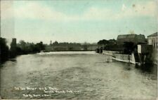 1910. ST JOE RIVER & DAM. SOUTH BEND, IND POSTCARD FX10 picture