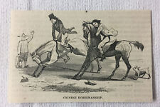small 1855 magazine engraving ~ CHINESE HORSEMANSHIP picture