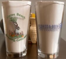 Florida 2 closed NASA Space Cocoa Beach / Cape Canaveral mint pint beer glasses picture