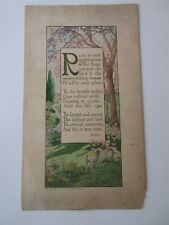 Goethe poem print 1908 P. F. Volland & Co Chicago picture