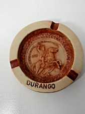 Vintage Durango Cowboy on Horse Carved Ashtray picture