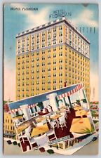 Tampa Florida Hotel Floridian Multi View Dining Room Linen Cancel WOB Postcard picture