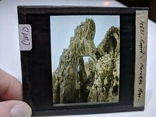 COLORED Glass Magic Lantern Slide CMD Capri Island Natural ROCK FORMATIONS ITALY picture
