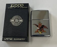 ZIPPO 1995 ANHEUSER BUSCH POLISHED CHROME LIGHTER SEALED IN BOX 43S picture