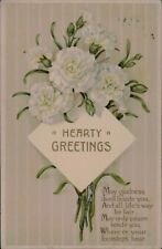Postcard Holiday Hearty Greetings Embossed Divided Back Posted 1914 picture