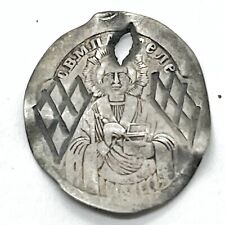 C. 1600-1800’s Antique Russian Orthodox Silver Icon Pendant Europe Christian — L picture