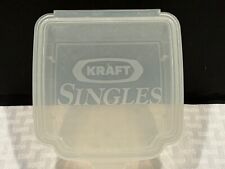 Vintage Kraft Singles Cheese Slices Plastic Storage Container Box Hinged Lid picture