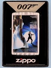 James Bond 007 The Living Daylights Chrome Zippo Lighter NEW In Box Rare picture