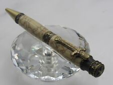 UNIQUE RARE HIGH QUALITY HANDMADE COWBOY STONE BEIGE ACRYLIC TWIST BALL POINT  picture