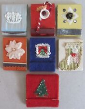 LOT 7 VINTAGE CHRISTMAS HOLIDAY THEMED MATCHBOOKS~4 FULL STRIKE~3 PARTIAL STRIKE picture