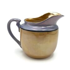 Japanese Peach And Blue Lustreware Small Creamer Pitcher picture