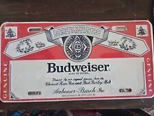 BUDWEISER KING OF BEERS VINTAGE 1990S LICENSE PLATE  picture