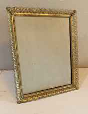 Vintage Ornate Gold Tone Picture Frame Velvet Backing Holds 8X10 Picture picture