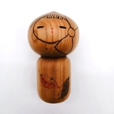 8cm Japanese Creative KOKESHI Doll Vintage Signed Hand Painted Interior KOC551 picture