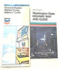 2 Vintage US Road Maps Washington State Hwy, 1971 Central Western Chevron picture