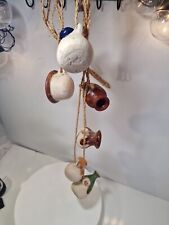 Mexican Clay Pottery Hanging String Decor 6 pc , C13i picture