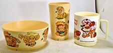 Vintage 80’s Strawberry Shortcake Deka Bowl And Cups Set picture